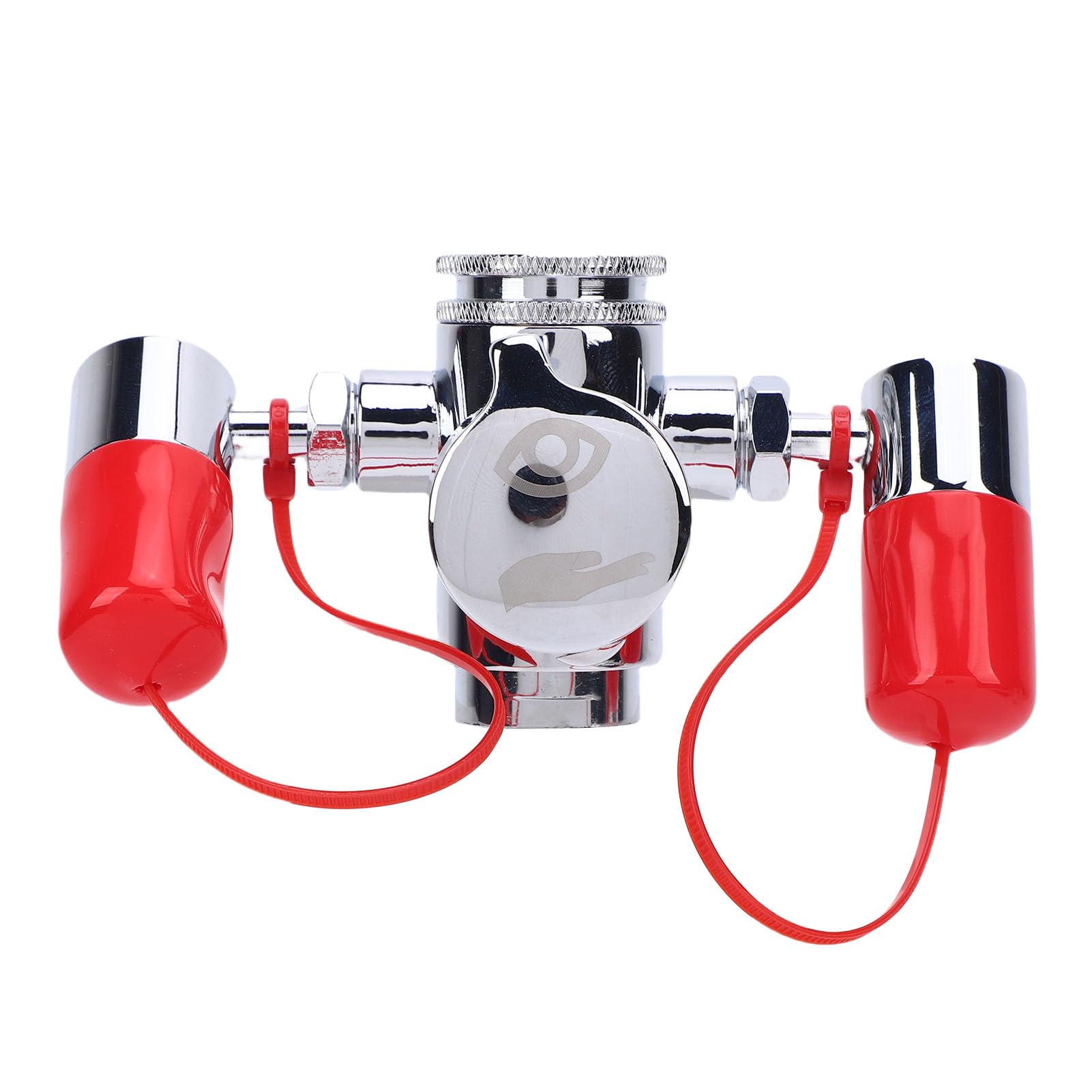 Estación lavaojos con grifo y tapa, rotación de 360°. Lavaojos de emergencia con accesorio para lavabo. Kit lavaojos con 3 adaptadores para laboratorios, fábricas, hogares