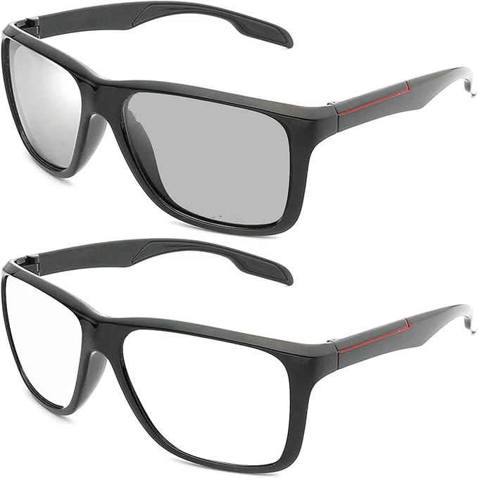 mincl Transition Photochromic Sports Frame Reading Glasses