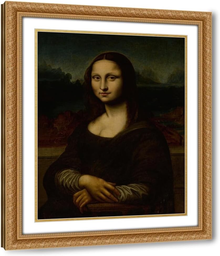 ArtDirect Mona Lisa Custom Framed Art Print Giclee Print or Canvas Options with Various Sizes and Customization by Follower of Leonardo da Vinci