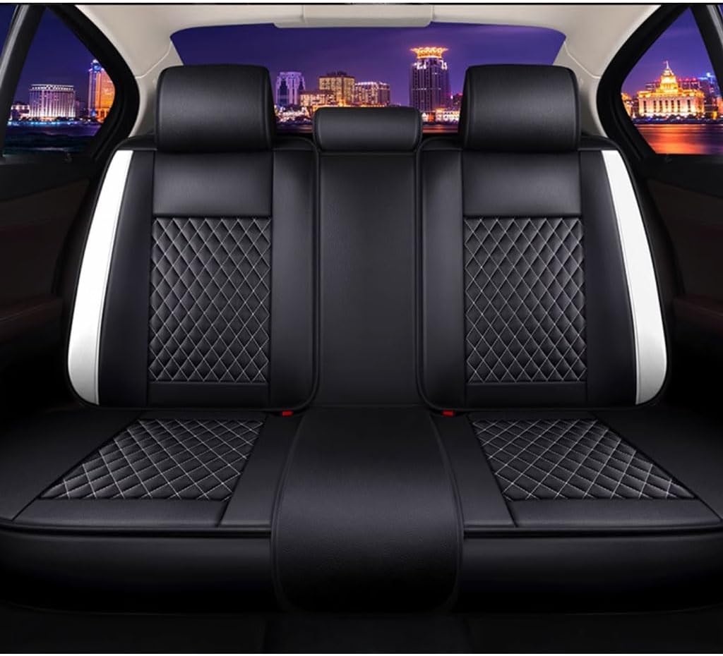Car Seat Covers Full Set, Breathable Leather Seat Covers For Lexus ES350 2007-2008 2010-2018, 5 Seats Universal Seat Covers for Cars, Full Set Car Seat Protectors, Airbag Compatible Waterproof(Color:A