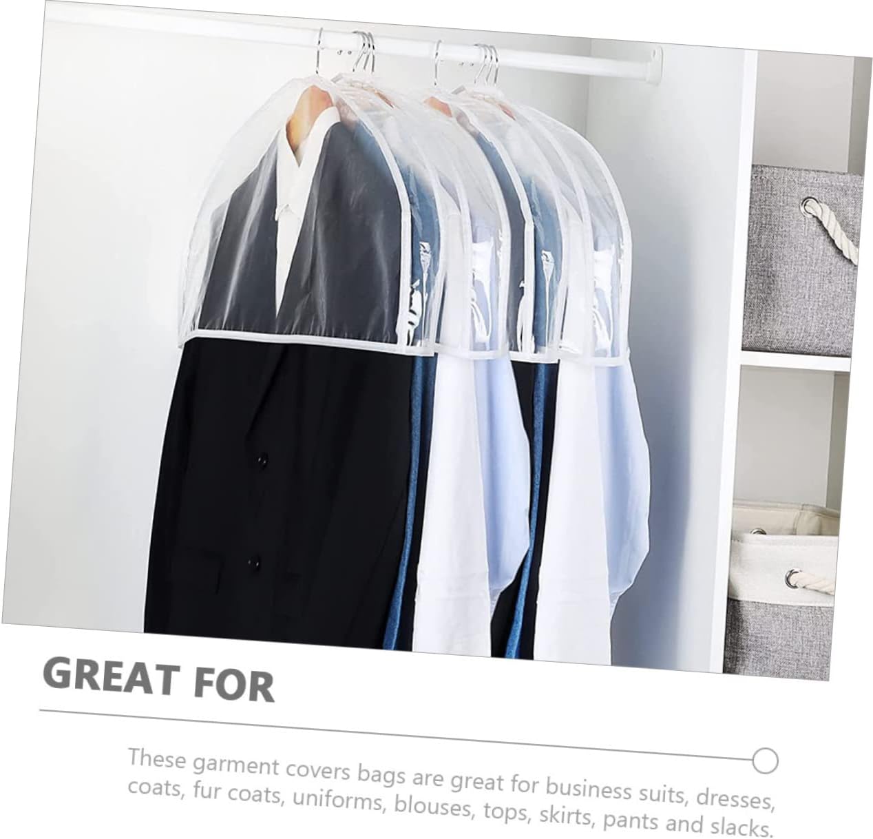 12pcs Clothes Saver Garment Covers Hanging Garment Bag Storage Suit Cover Bags Clothes for Home