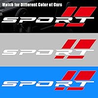 Vista 3 de Pincuttee Calcomanía de letra deportiva para automóvil, calcomanía reflectante para automóvil, calcomanías para rojo +blanco