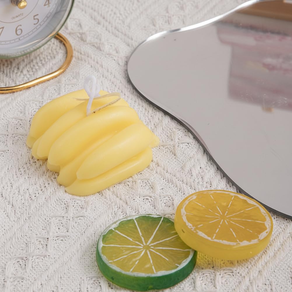 Świeca zapachowa w kształcie banana, dekoracyjna świeca owocowa z wosku sojowego na stół, świece do aromaterapii do łagodzenia stresu, medytacji, jogi, relaksu