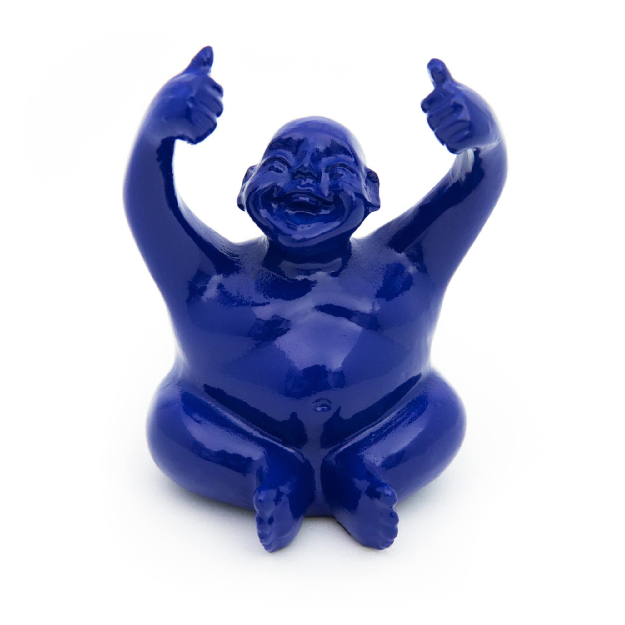 Inspiring Indigo Little Syd Laughing Thumbs-Up Buddha-Like Statue Figurine Unique Gift Good Luck Charm and Perfect Luxury Milestone Gift!