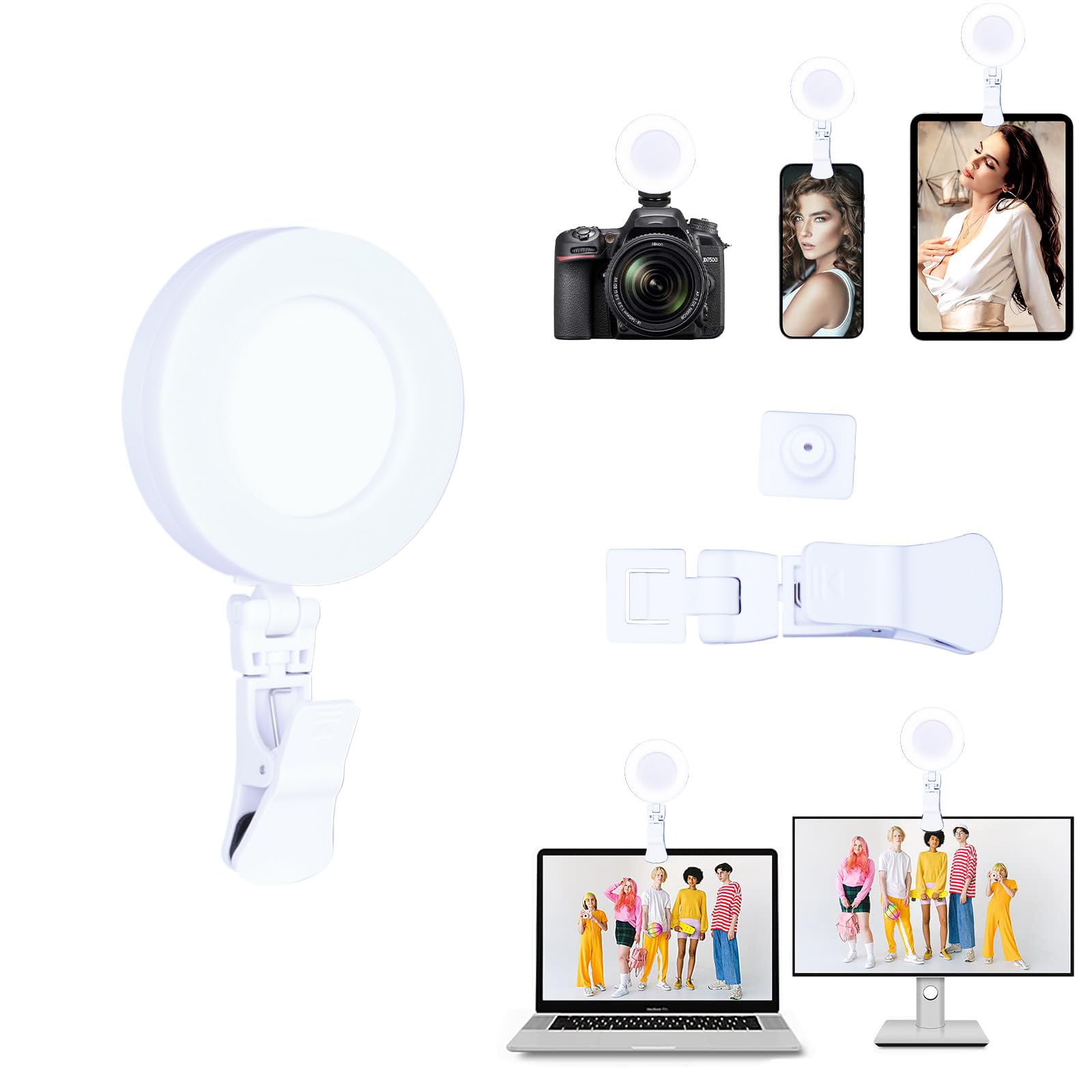 LED Phone Light (white, round)