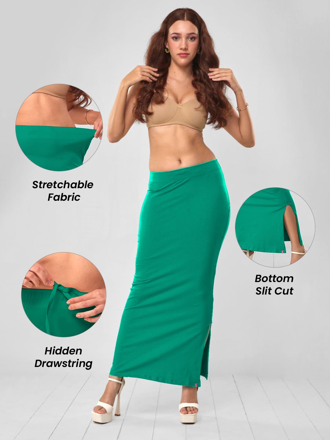 Lyra Women Saree Shaper (Petticoat) Jade 2