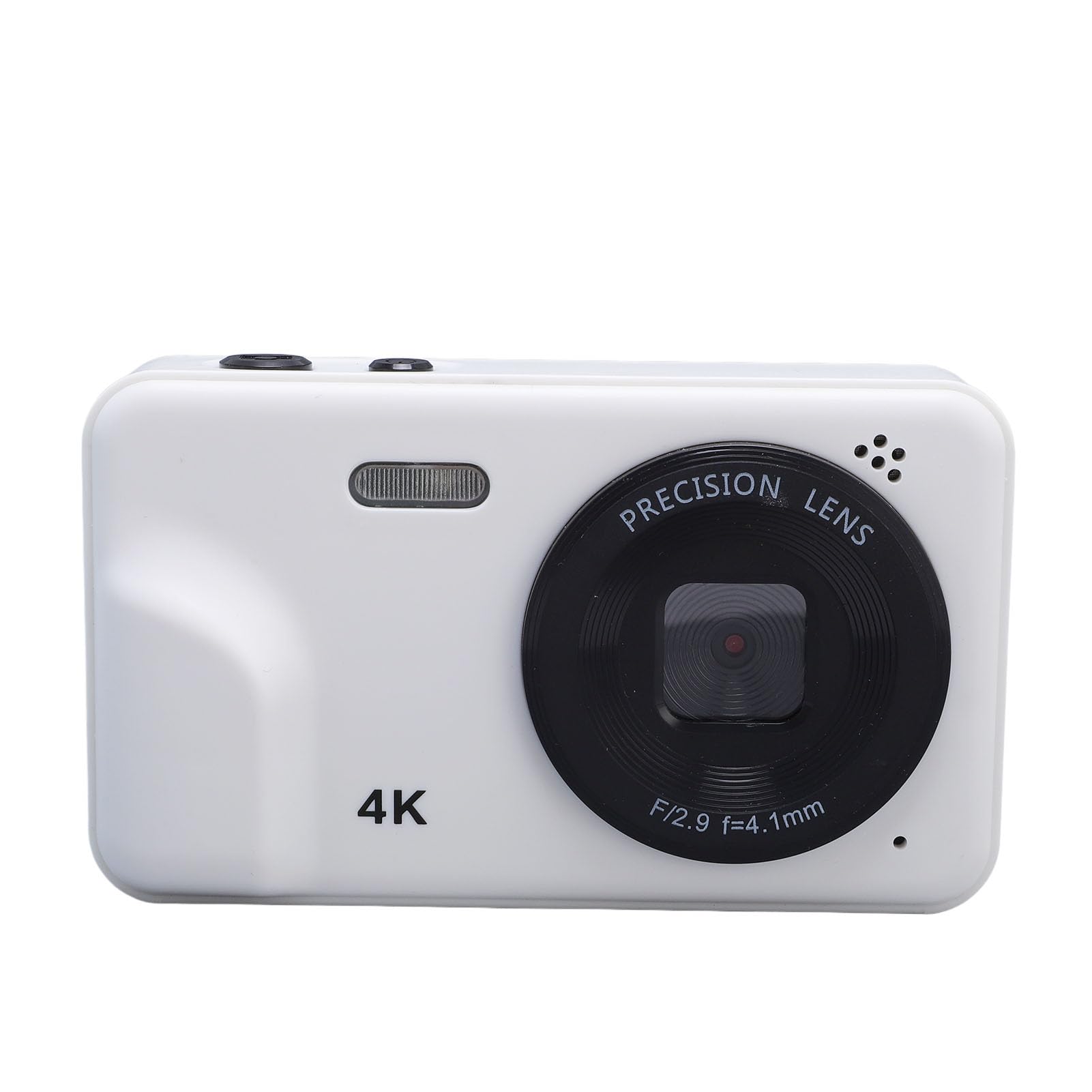 1080p digital camera, 5x zoom video camcorder auto focus with 2 inch screen, 48mp portable compact selfie camera with multiple filter for daily travel (white)