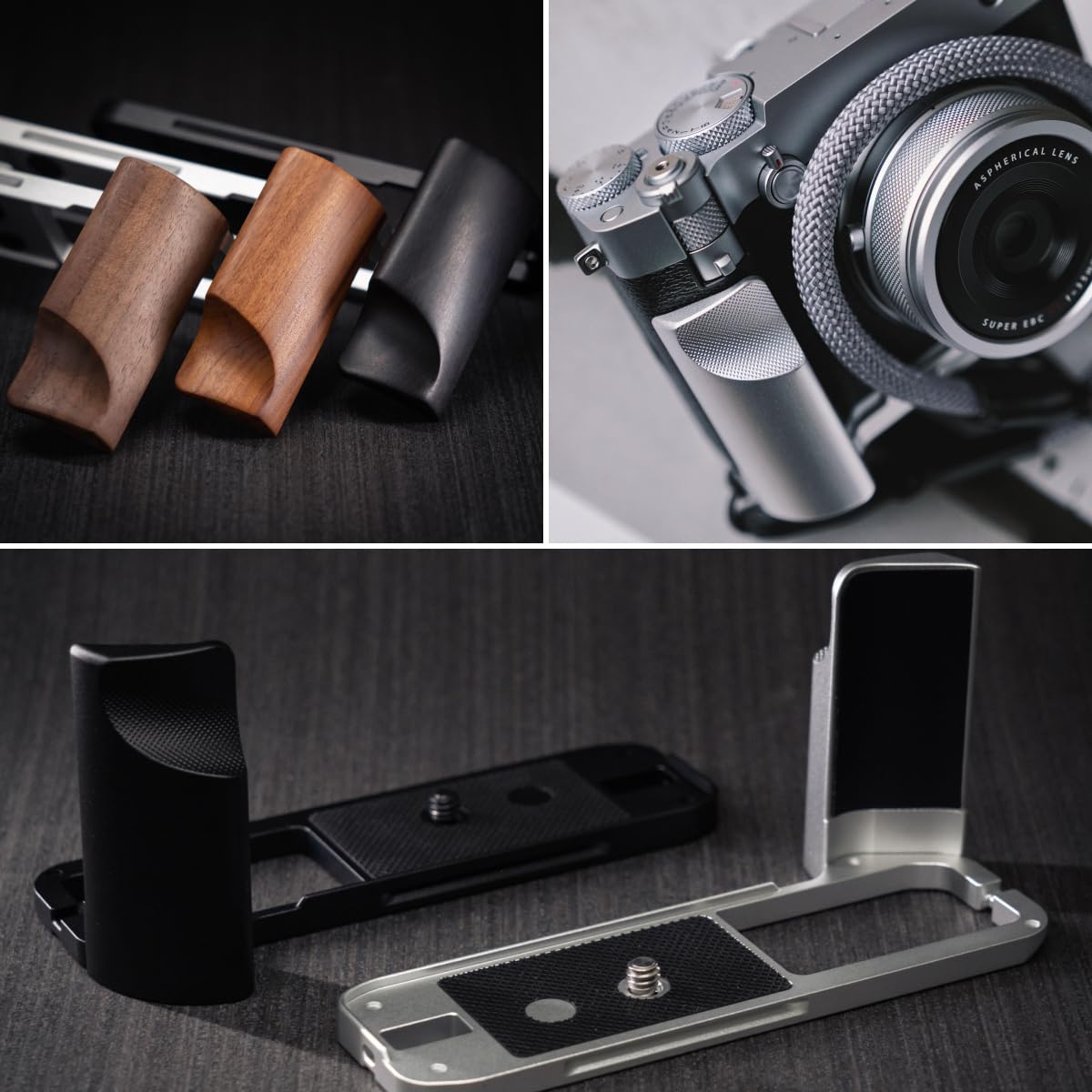 最新Fujifilm GFX100RF 緑色ハンドル Amazon | FUJIFILM GFX100RF 専用 カメラウッドグリップ 高級檀木材