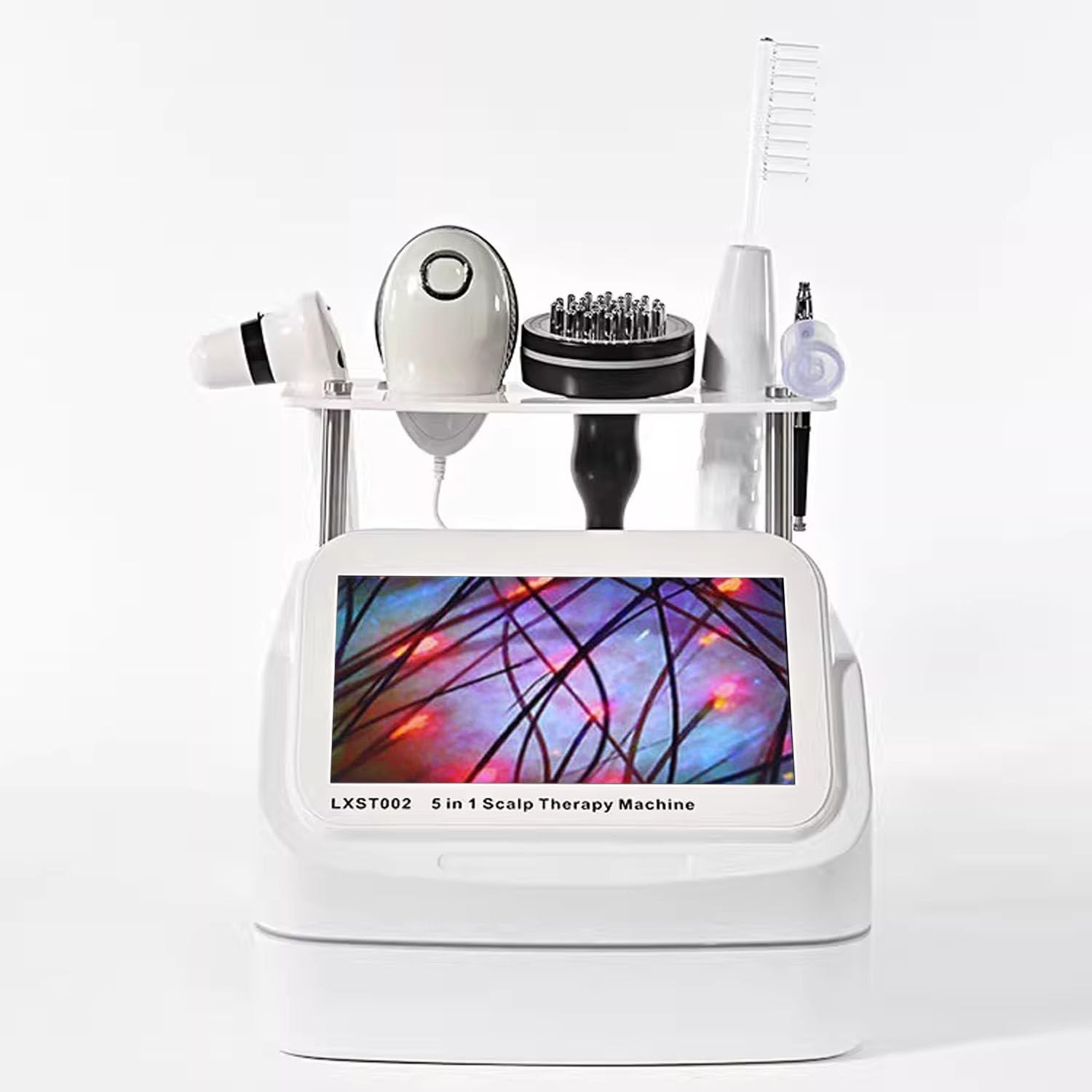 Analyseur cheveux et diagnostic cutané avec masseur cuir chevelu anti-chute