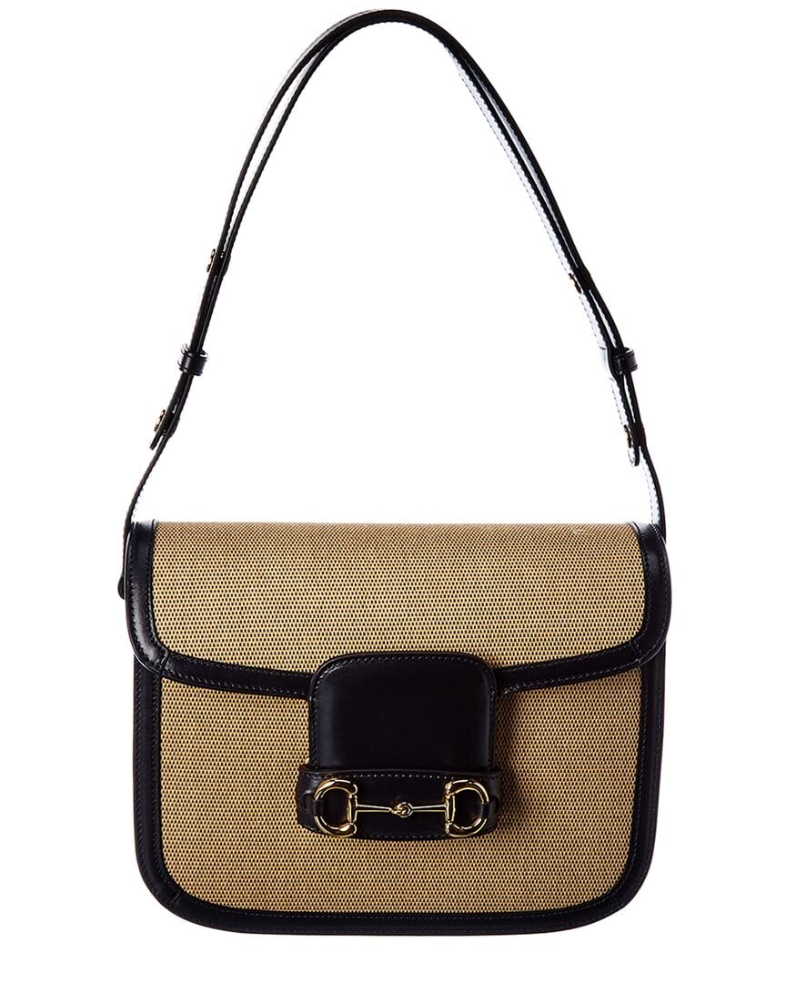 Gucci Horsebit 1955 Canvas & Leather Shoulder Bag