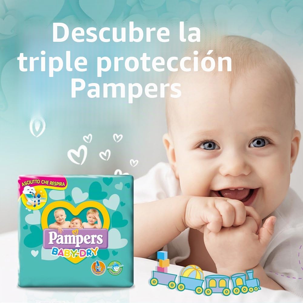 Pampers Baby Dry Midi 168 Pañales, Talla 3 (4-9 kg)