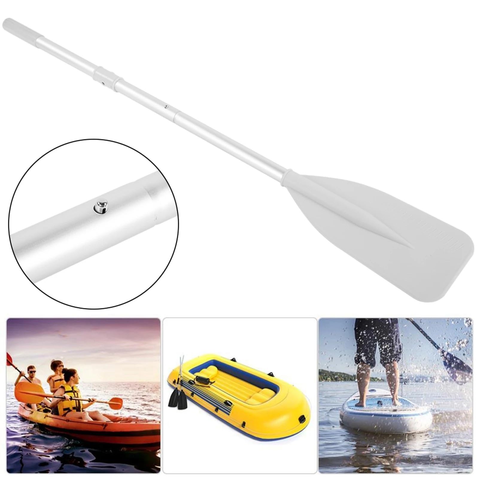 Kajak Paddel Paddel mit hoher Widerstandsfähigkeit, aufblasbar | Beiboot Kanu Wasser Marine Sport Ruder aus Aluminiumlegierung mit Stangenset