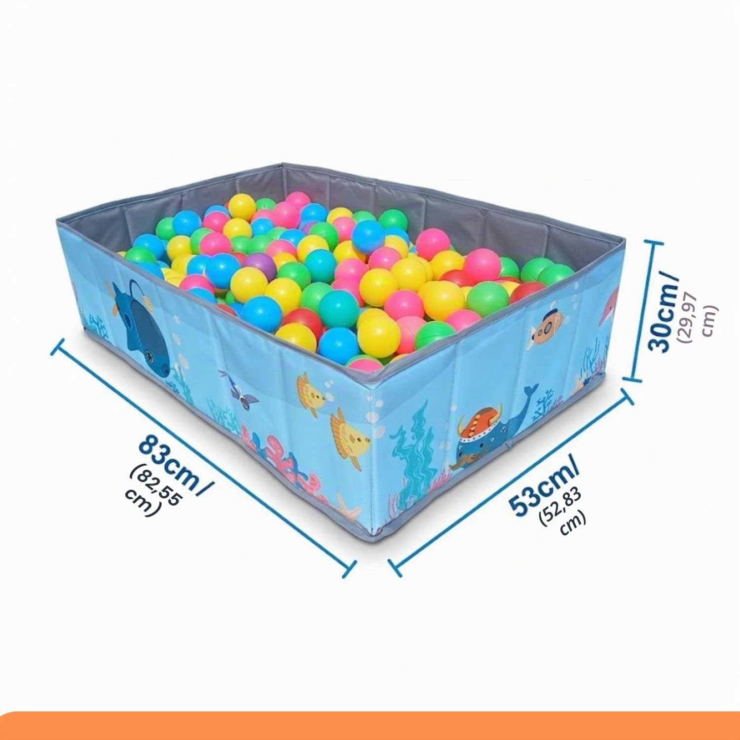Piscina di palline per bambini- Piscina di palloni per bambini- Piscina di pieghevole e portatile- Cubo giocattolo per interni ed esterni- (palline non incluse).