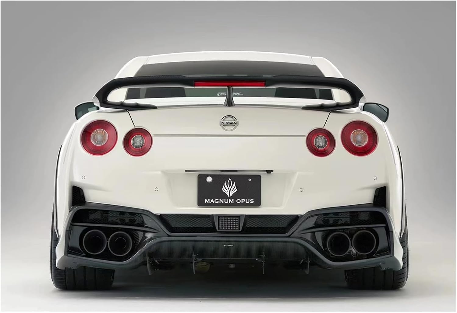 Compatible with Nissan GTR R35 Spoiler Real Carbon Fiber Rear Trunk Lip Wing Splitter 2008-2015 Trim Body Kit Car Accessories VRS Style(FRP Unpianted)