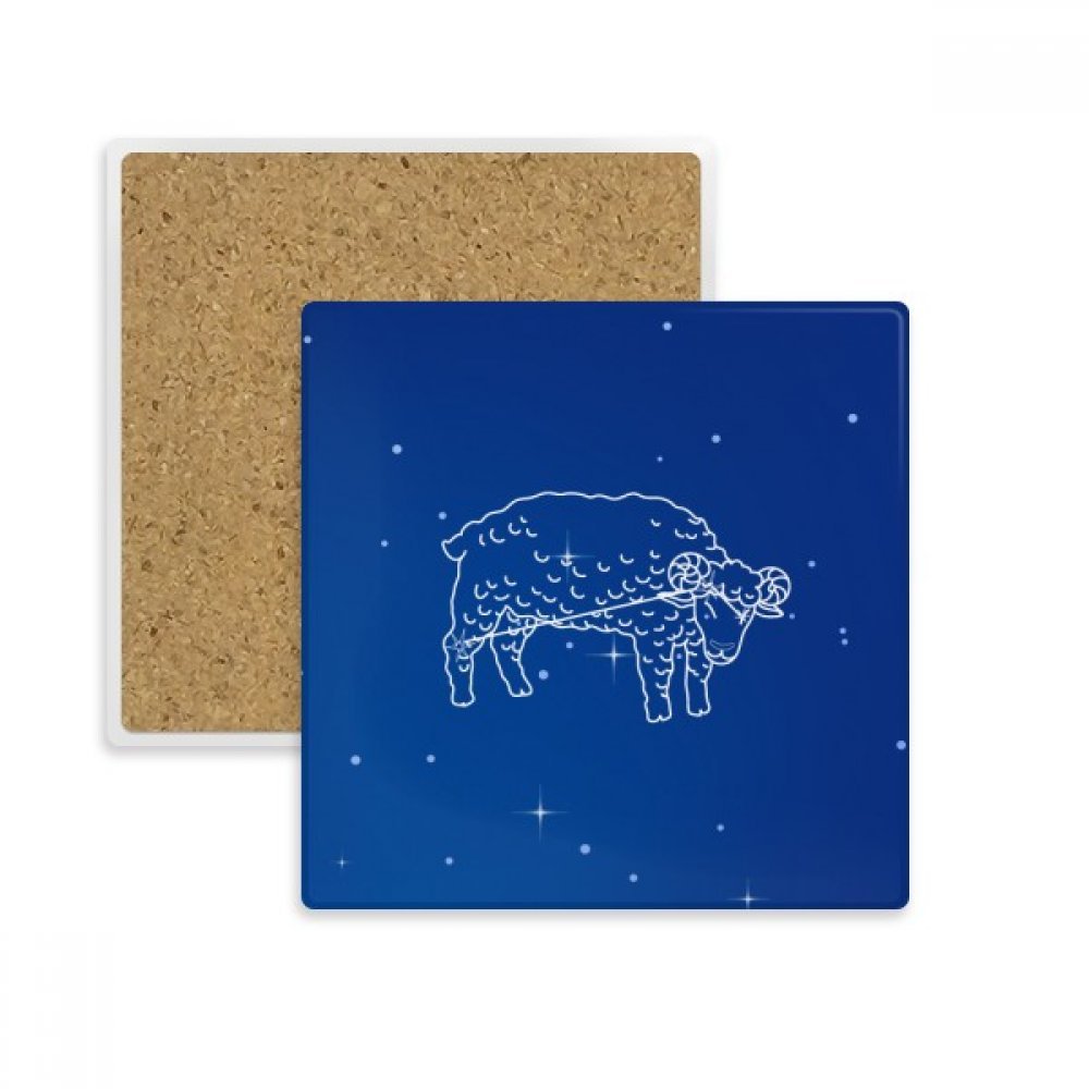 Porte tasse pierre absorbante constellation Bélier dessous verre univers