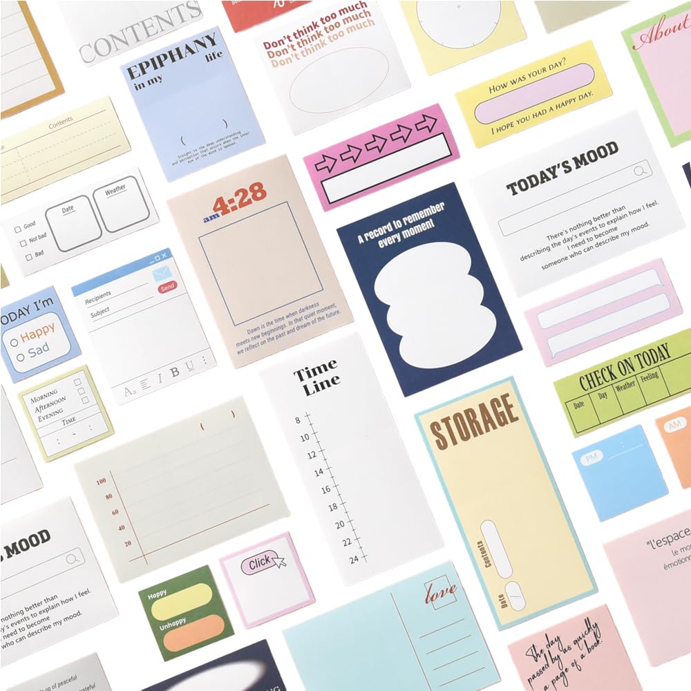 Monolike Today's Record Sticker Pack (102 pieces) - Variety Pack, Diary, Scrapbook, Waterproof, Fancy Stickers : Office Products