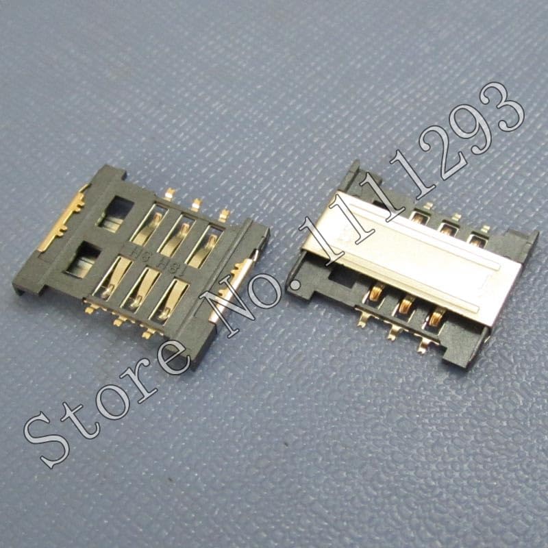 Wiring Connecting Terminals - 10pcs/lot 6pin SIM Card Socket Reader Tray Slot Connector for Tablet PC and Mobile Phone