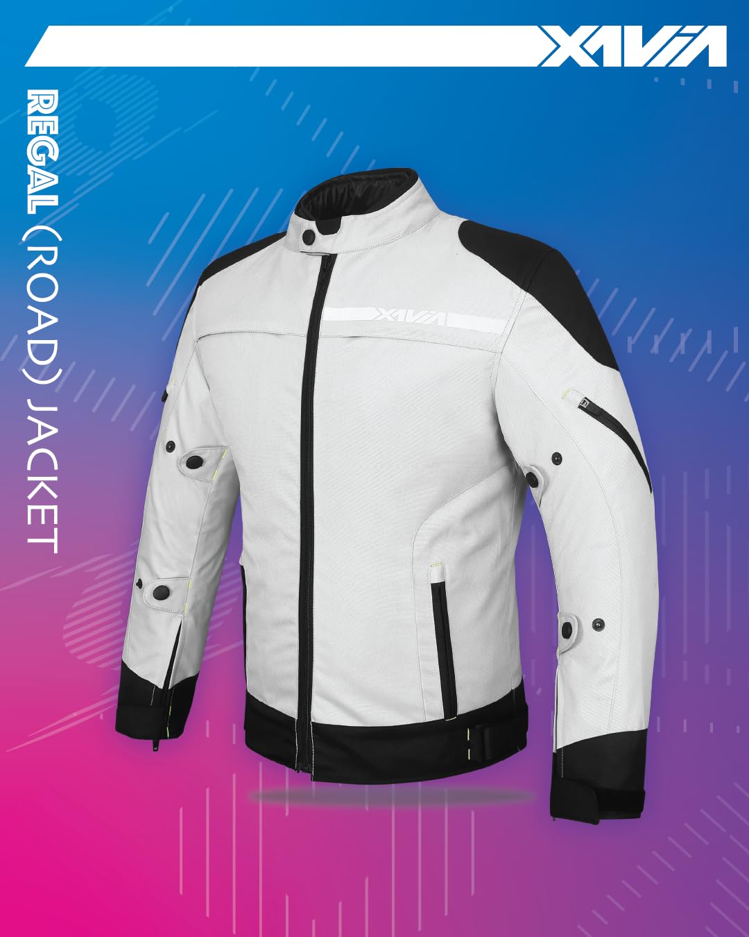 XAVIA REGAL Motorradjacke (Straße) – Wasserdichte und belüftete Motorradjacke mit Protektoren der Stufe 2 | Für alle Jahreszeiten