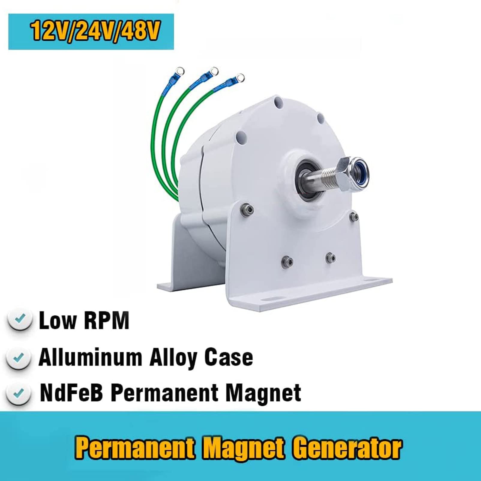 Générateur à Aimant Permanent 2KW 500RPM - Pour éolienne DIY - 220V Triphasé - Neuf