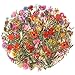 NOGAMOGA Vintage Blumen Aufkleber, 240 Stück Selbstklebende Scrapbooking Sticker, Transparente und Wasserdicht, Ideal für Basteln, Bullet Journal, Karten, Epoxidharz