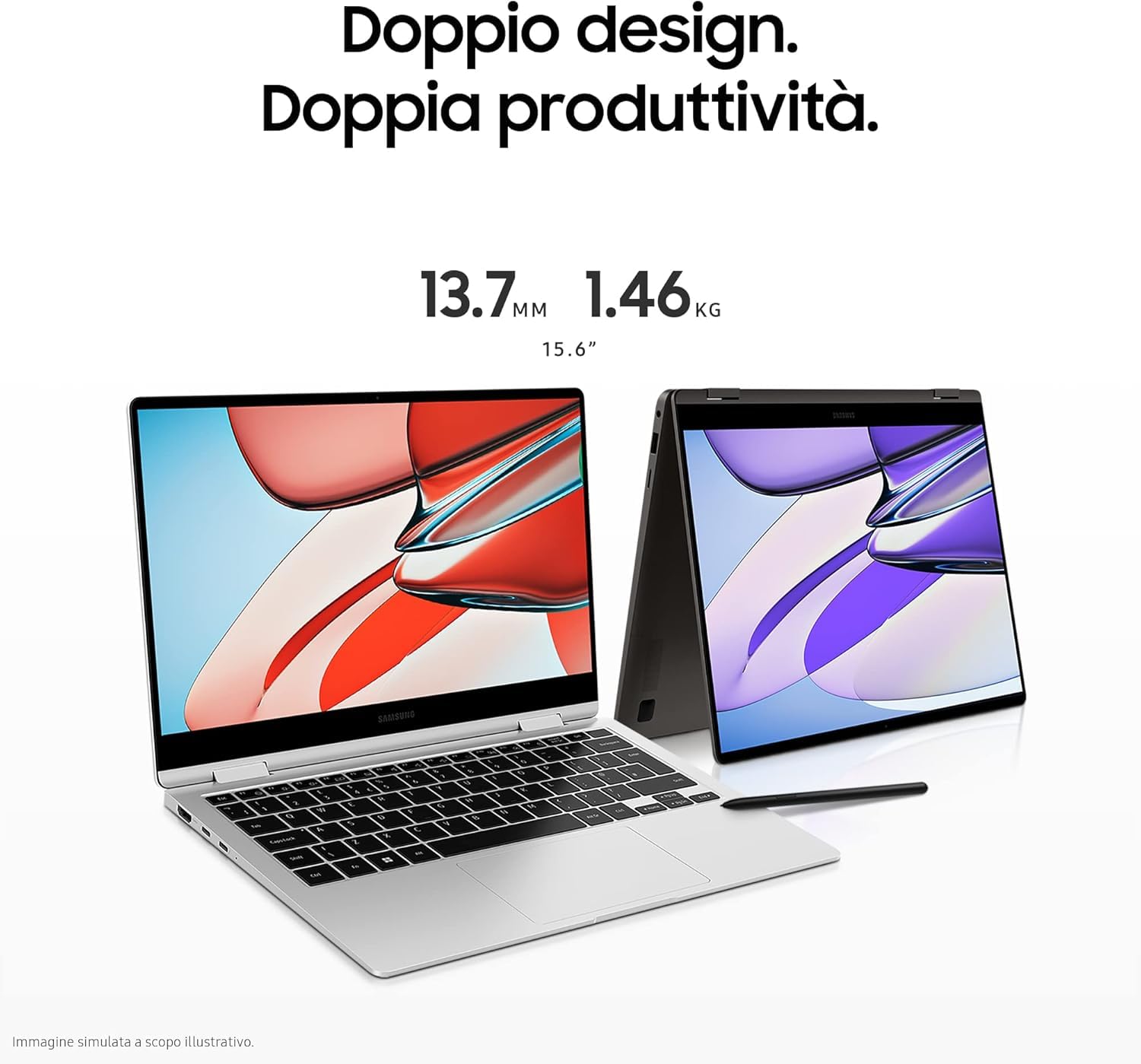 Samsung Galaxy Book3 360 Laptop, 13.3" Super AMOLED, S Pen, Intel EVO, Intel Core i7-1340P 13th gen, 16GB RAM, 512GB SSD, Windows 11 Home, Graphite [Versione italiana]