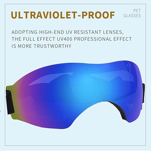 Miniatura 5 de Gafas de sol grandes para perros, con correa ajustable, protección UV, a prueba de vino, para perros y cachorros, adecuadas para perros grandes,