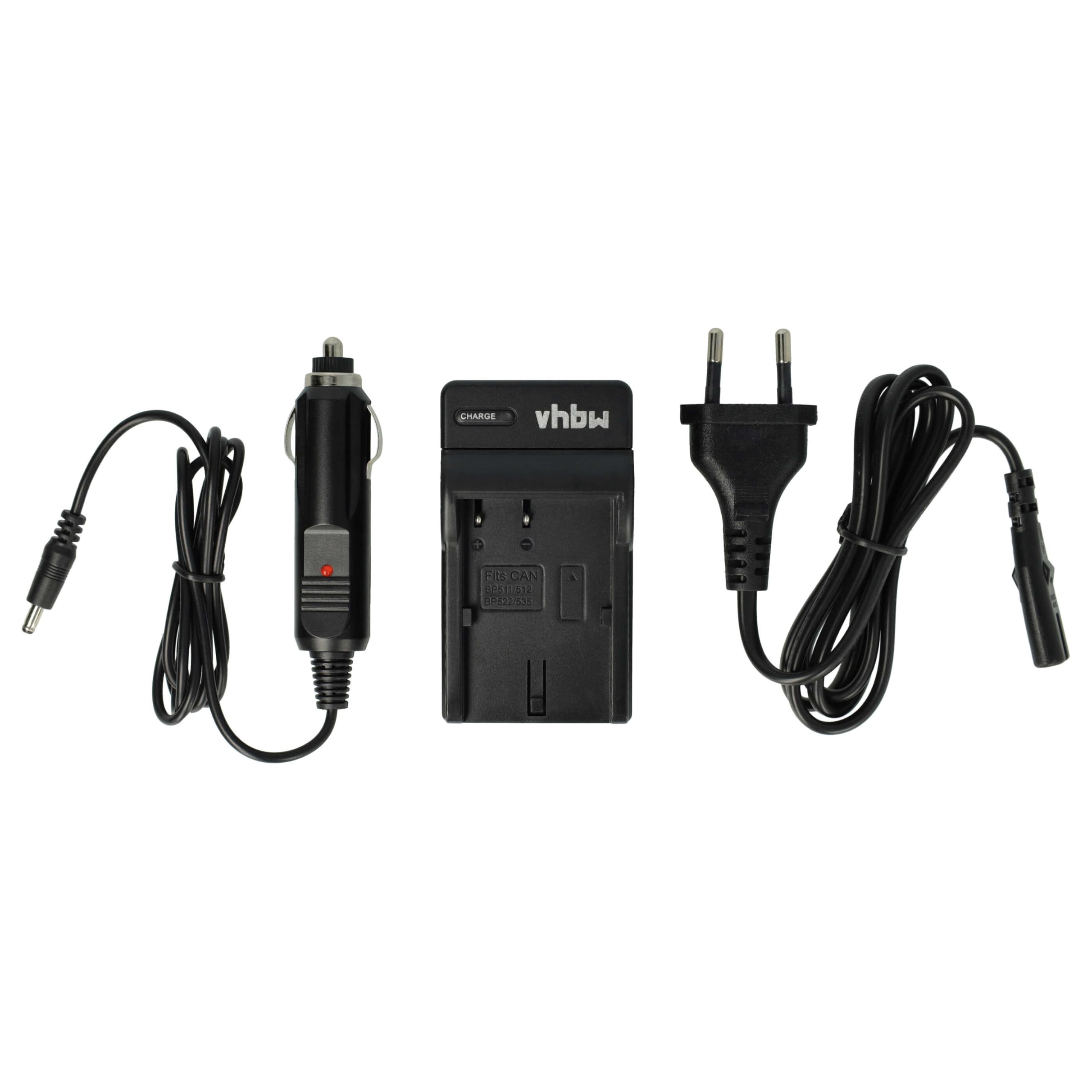Chargeur De Batterie Compatible Canon MV430i, MV450i, MV500, MV530i, Etc. - Inclus Adaptateur Voiture 12V - 7