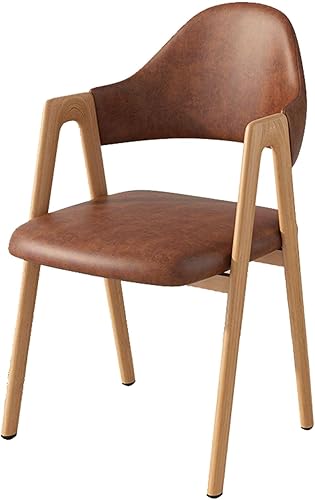 JKGHK Dining Chairs Set of 124, Leather Kitchen Chairs, Home Office Desk Chair with Armrests, Metal Frame Upholstered Room Chair, Accent Chair with