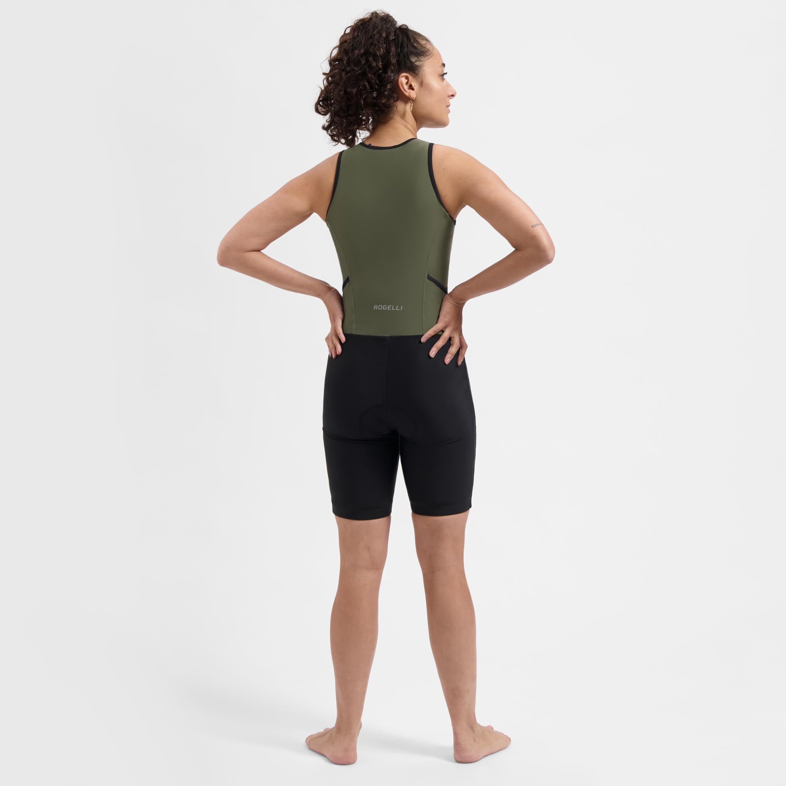 Rogelli Triathlonanzug ärmellos Trisuit mit Rückentaschen