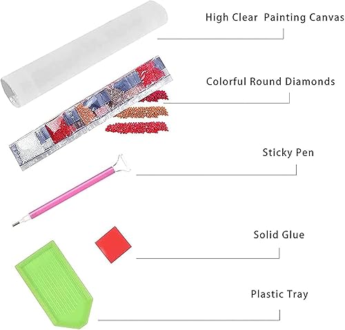 Miniatura 2 de PAMMUQ Kits de pintura de diamantes para adultos Highland Cow Bull 29 5D arte de diamantes para bordar, accesorios de pintura, kit de herramientas