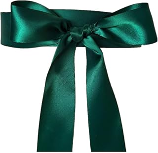 Cinturones de novia de la boda Simple Classic Silk Ribbon Faja para el vestido (Verde)