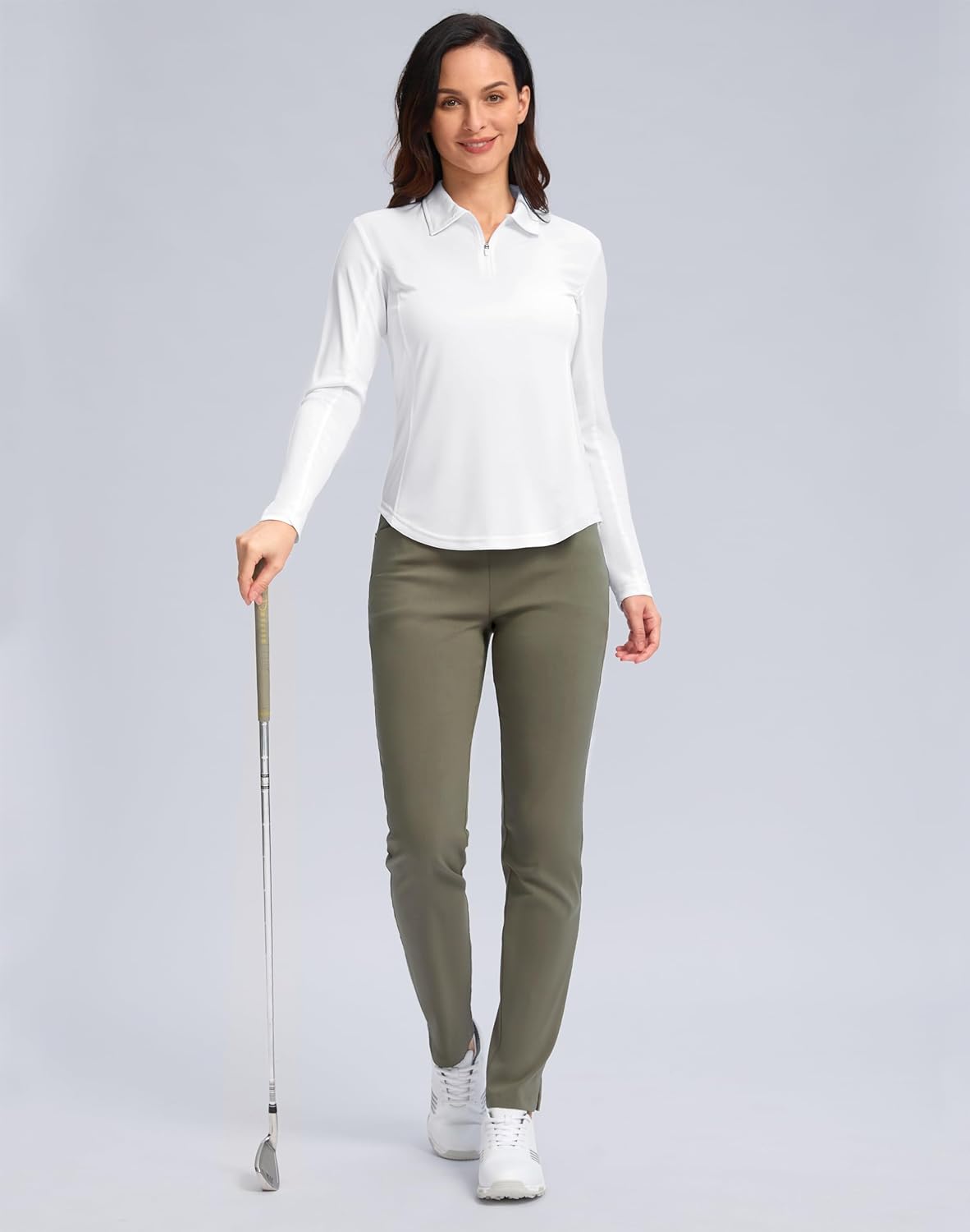 Women's Golf Shirts Lightweight UPF 50+ Long Sleeve Shirts UV Protection Quick Dry Cool Polo Shirts for Women Work Outdoor - Image 5