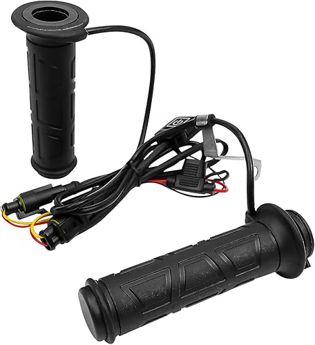 Miniatura 7 de Empuñaduras de manillar con calefacción ATV UTV de 78 pulgadas, mango eléctrico con calefacción de 12 V y 3 temperaturas, compatible con manubrio