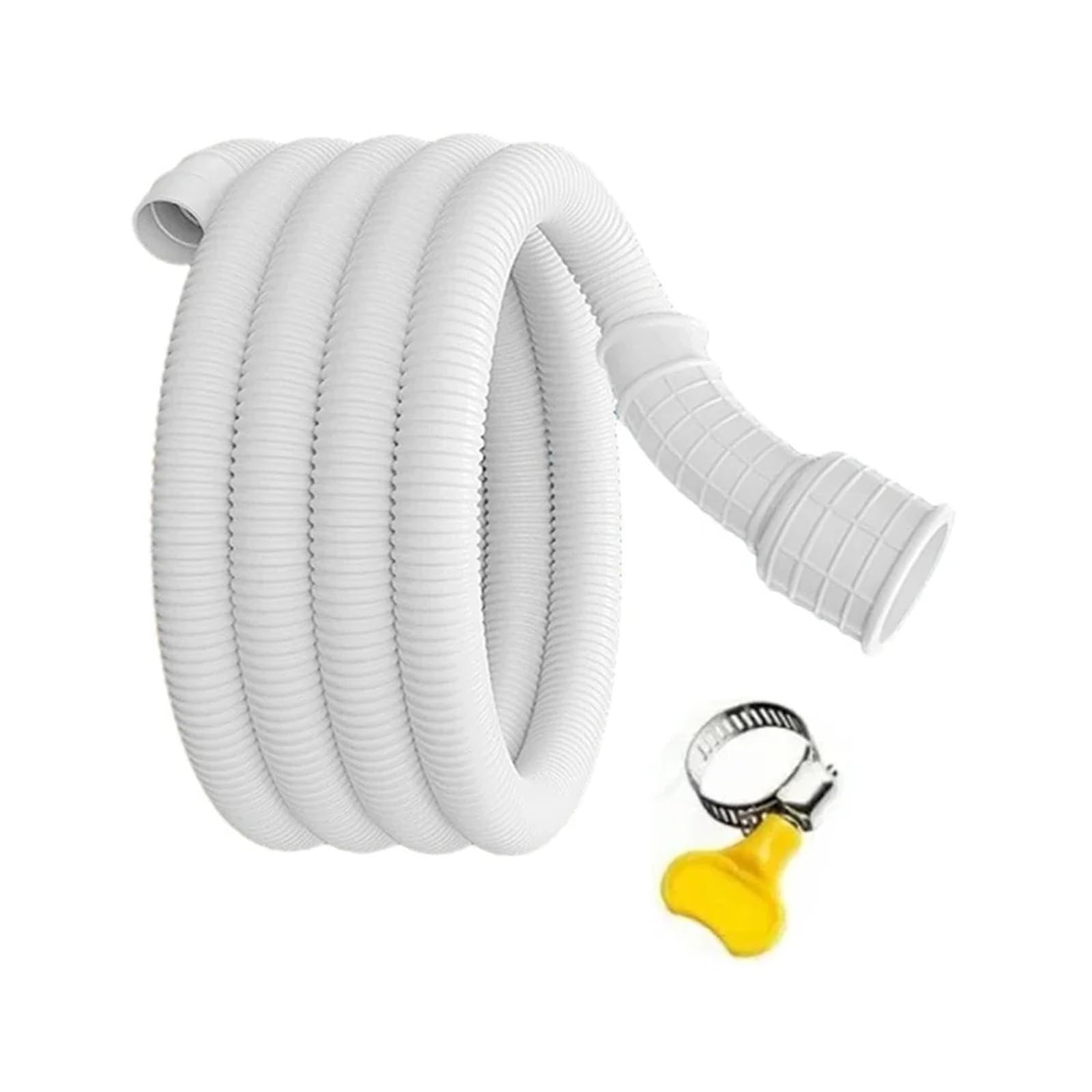 1-5M White Drain Hose Pipe Inlet Extension Tube Drainpipe for Faucet Accessories Washing Machine Water Pipe Home Improvement(100CM)