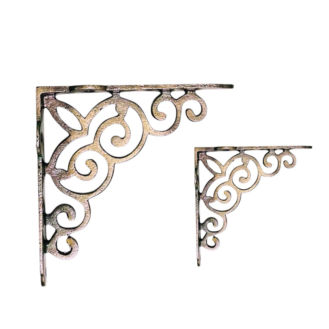 Vintage Iron Shelf Brackets - Pack of 2 -3