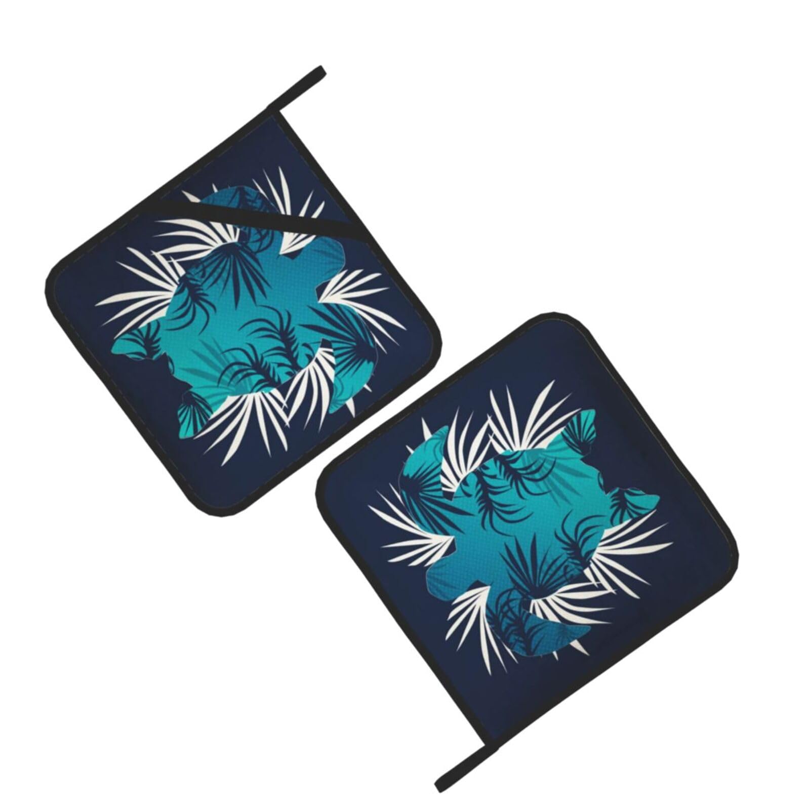 Sea Turtle Printed Oven Pot Holders Set of 2 Pcs Heat Resistant Kitchen Microwave Potholders for Cooking Baking Grilling