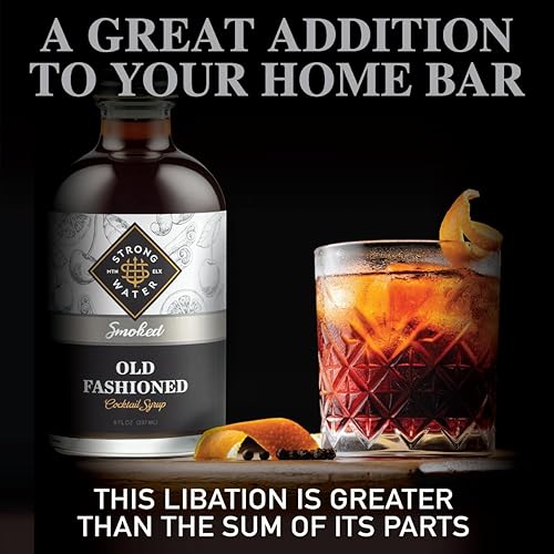 Miniatura 5 de Strongwater Mezclador de cóctel artesanal ahumado a la antigua, hace 32 cócteles, jarabe artesanal a la antigua con té Lapsang Souchong, azúcar,