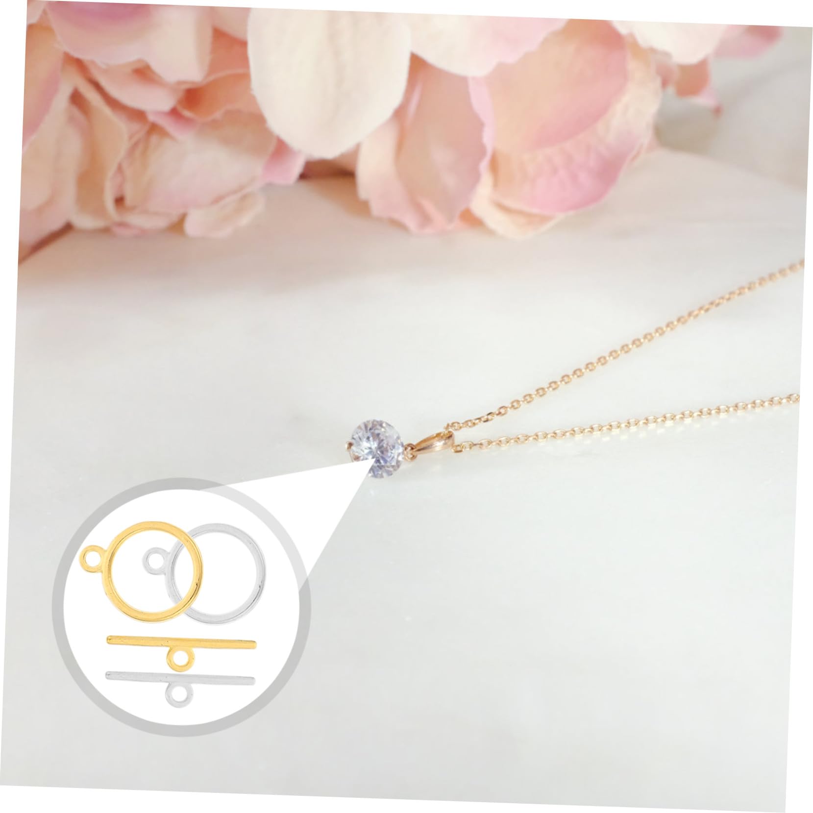 SHINEOFI 360 Set Fermagli per Gioielli in Chiusure per Collane e Braccialetti Ganci Facili da Installare Completo per Creazioni Te Regalo