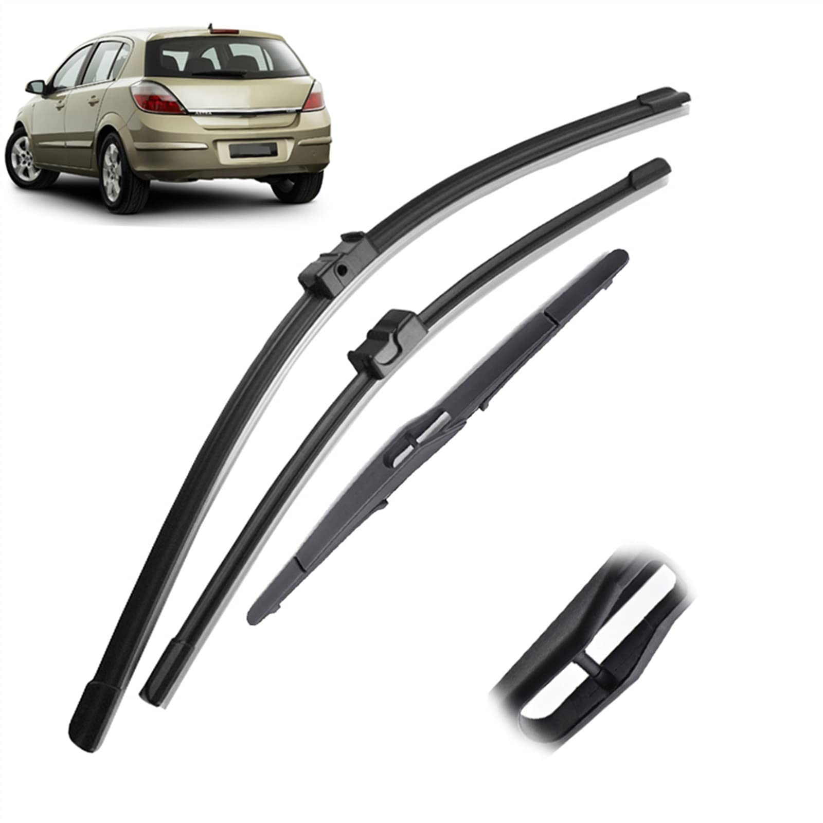 LHD Anteriore Posteriore Tergicristallo Spazzole Di Gomma Parabrezza Parabrezza Accessori Auto Per Opel Per Astra H 2004 2005 2006 2007 2008 2009 Parabrezza