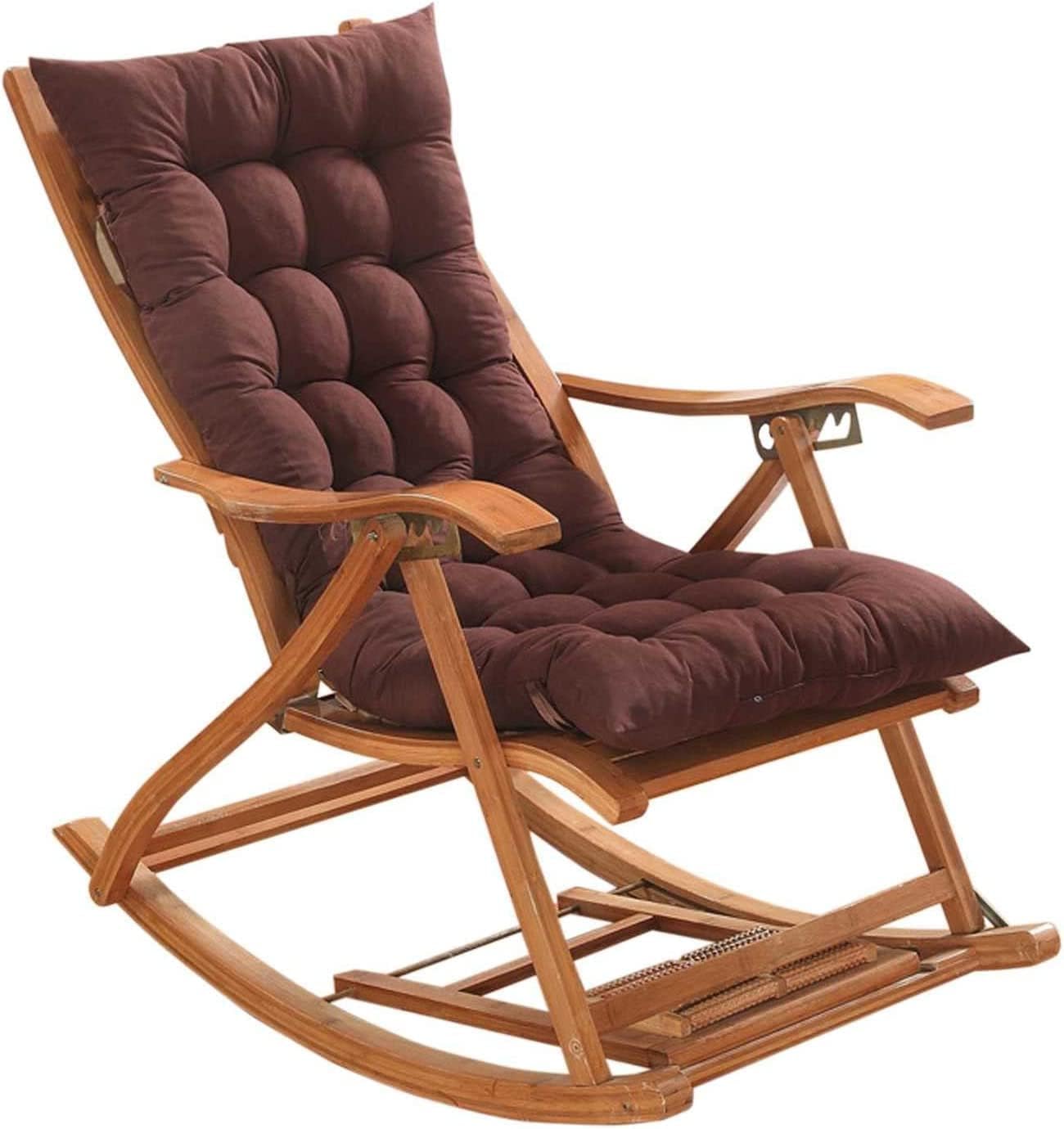 MIDUOLAI Sun Lounger Chair Cushions,Rocking Chair Cushions,Lounge Chaise Cushion Outdoor Thick Padded Seat Cushion Reclining Chair Cushion with Ties,D,48 * 120cm