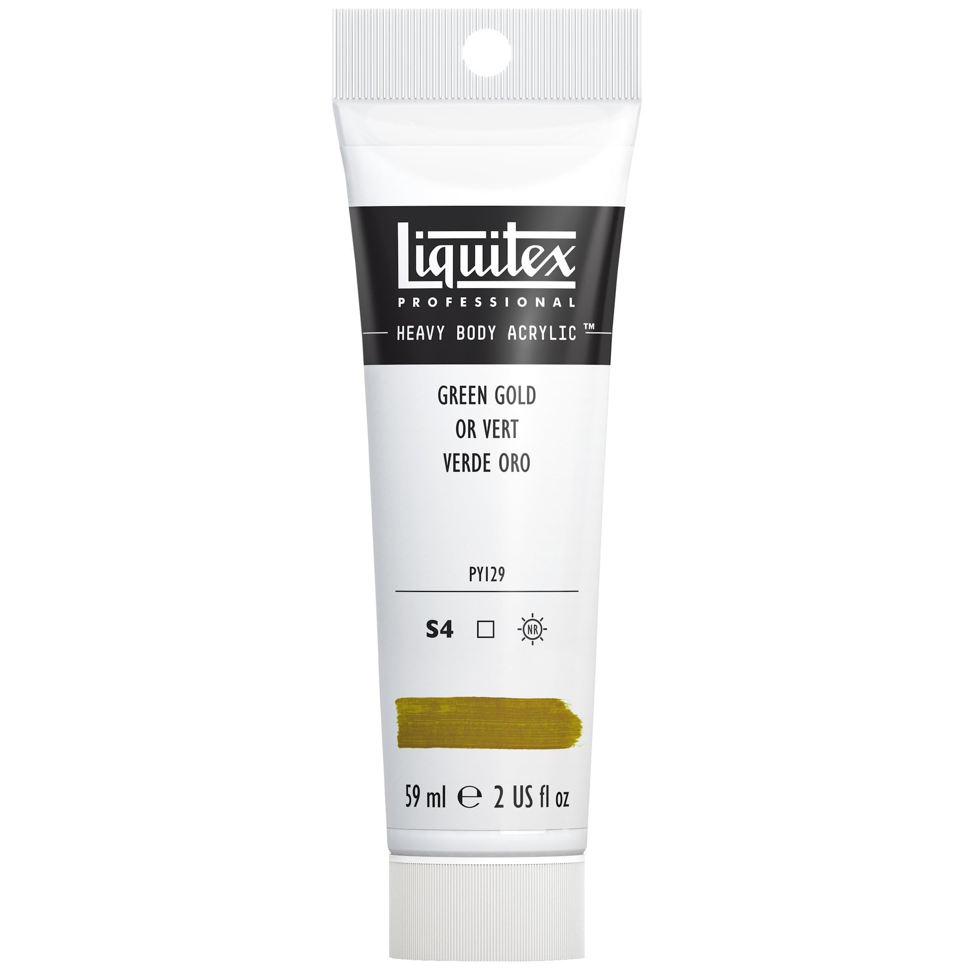 Liquitex 1045325 Professional Heavy Body farba akrylowa o artystycznej jakości o optymalnej odporności na światło o maslanej konsystencji, tuba 59 ml - Green Gold