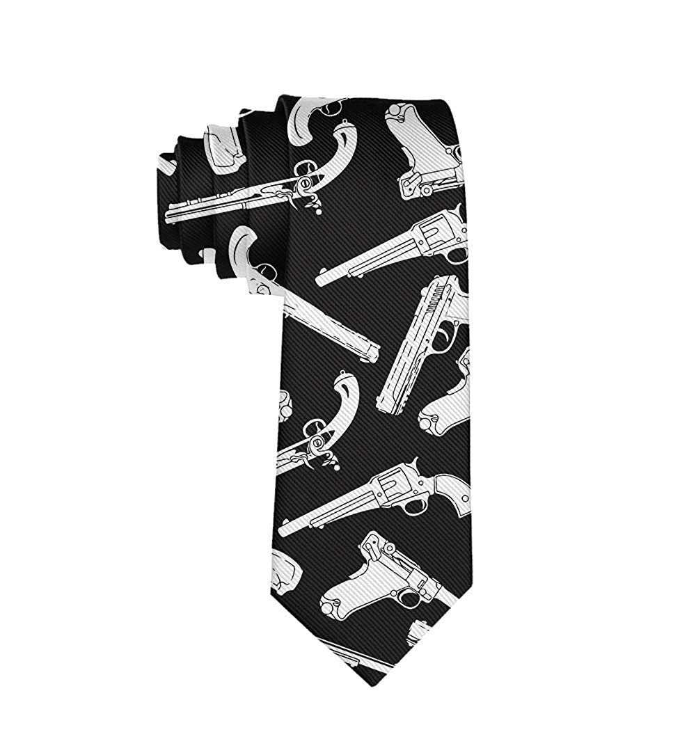 Men tie Military Gun Pattern Luxury Polyester Neckties Formal Suiting Wedding Prom Tie