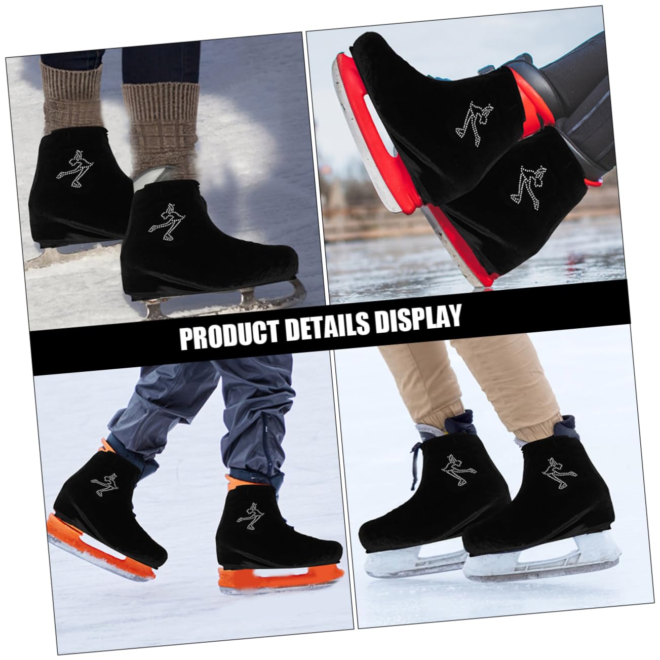 SUPVOX Copripattini Pattini da Hockey Soprapattini Protezioni per Pattini da Ghiaccio Scarpe da Pattinaggio Accessori per Pattini Protezioni per Pattini da Figura Copripattini da
