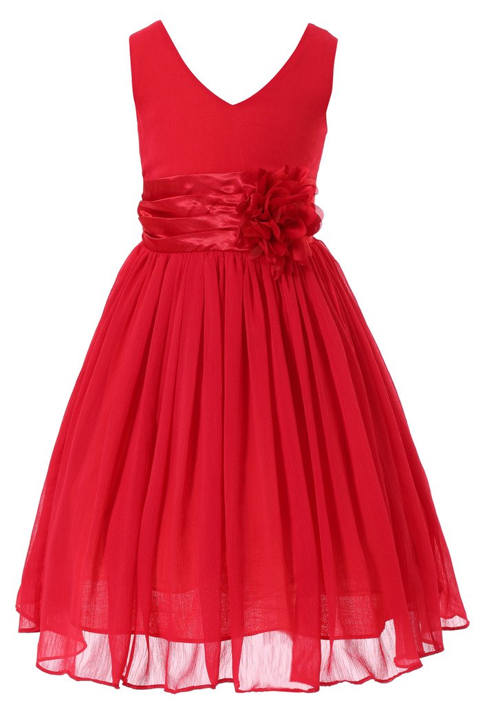 Red Flower Girls Dresses The Dress Shop