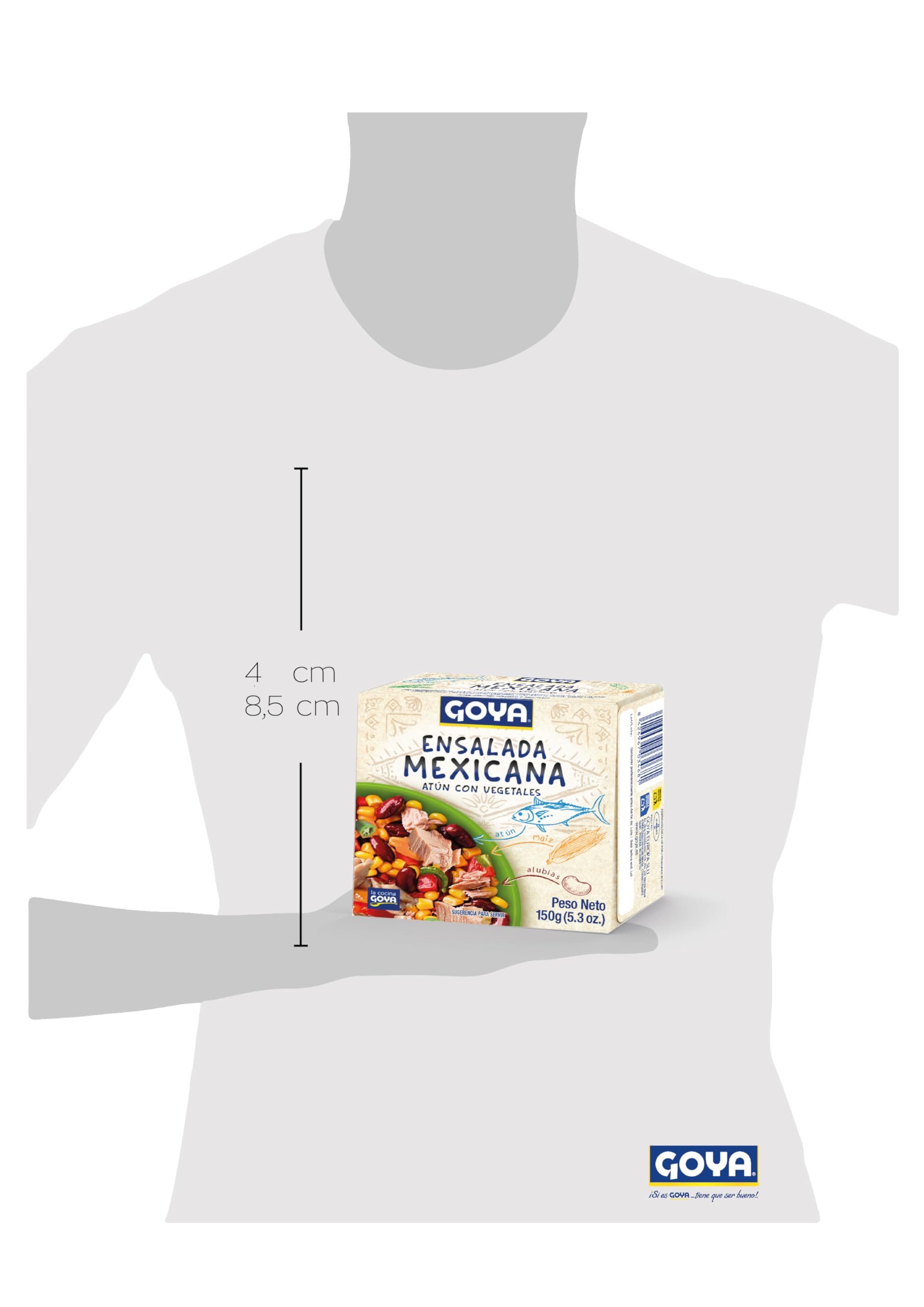 Goya Ensalada de Atún Mexicana150g, con Jalapeños y Alubias, Frescura y Auténtico Sabor en Cada Bocado