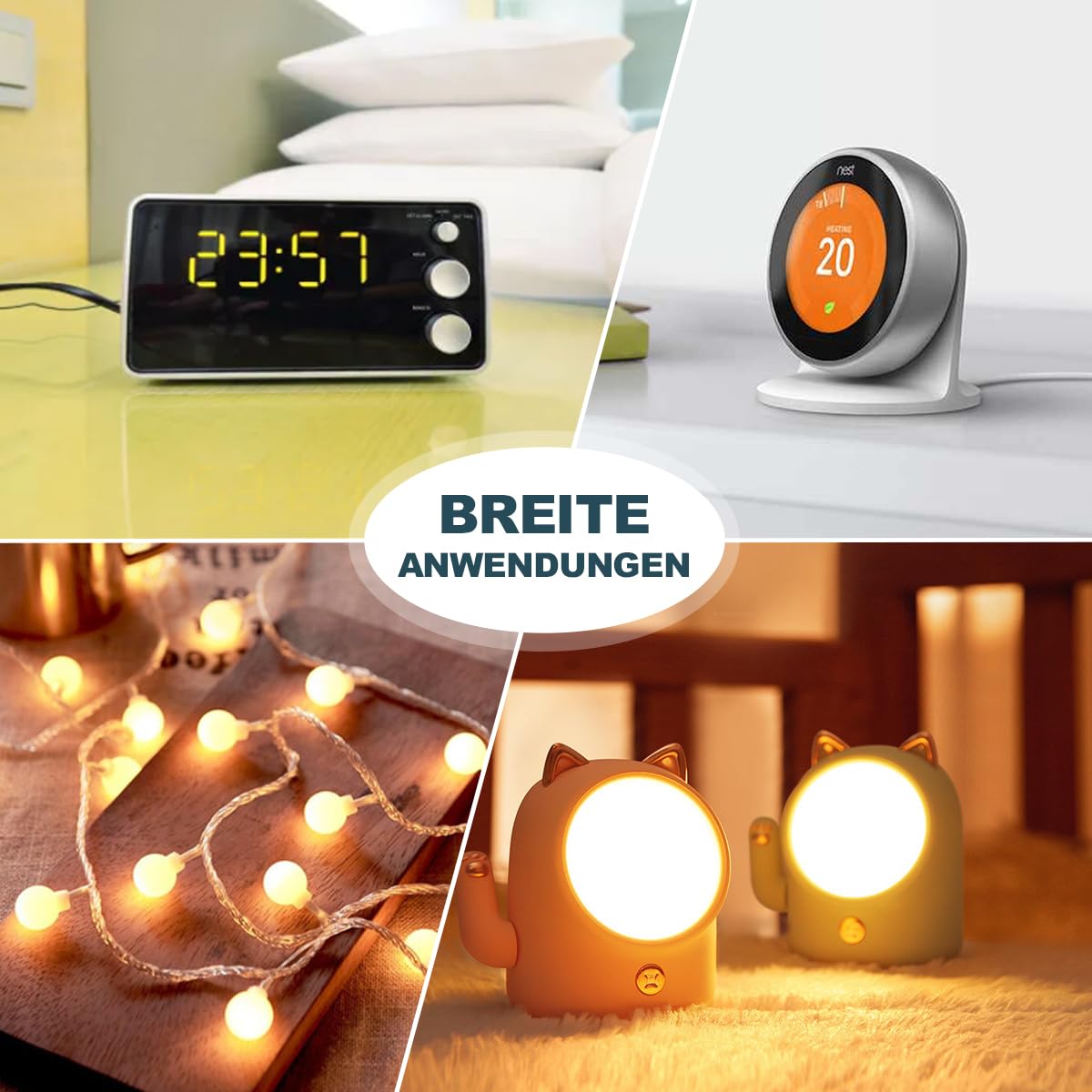 Lenink Adaptateur secteur pour piles AAA 2AAA, 3AAA, 4AAA, 3 V, 4,5 V, 6 V, compatible avec ThermoPro TP49W-3, balance de cuisine numérique, sonnette sans fil, réveil numérique DOOMAY, décoration de - 5