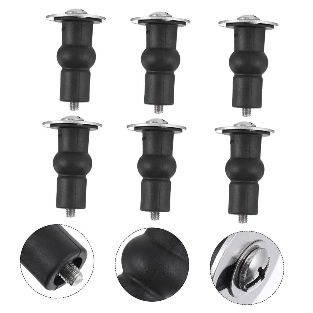 Bulloni for viti di ancoraggio in acciaio inossidabile Manicotto di espansione Vite for WC Sedili for WC Cerniere in acciaio inossidabile Bulloni in acciaio inossidabile 6 pezzi Viti di fissaggio for