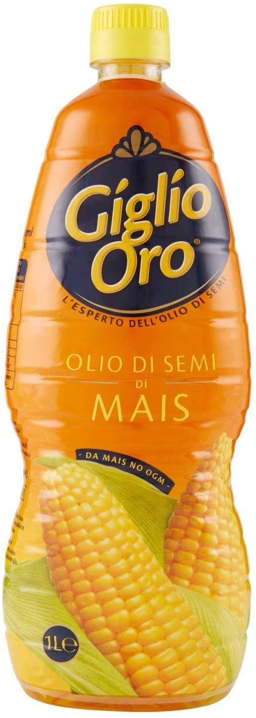 Carapelli Giglio oro olio di semi di maïs Lot de 3 flacons d'huile de maïs italienne
