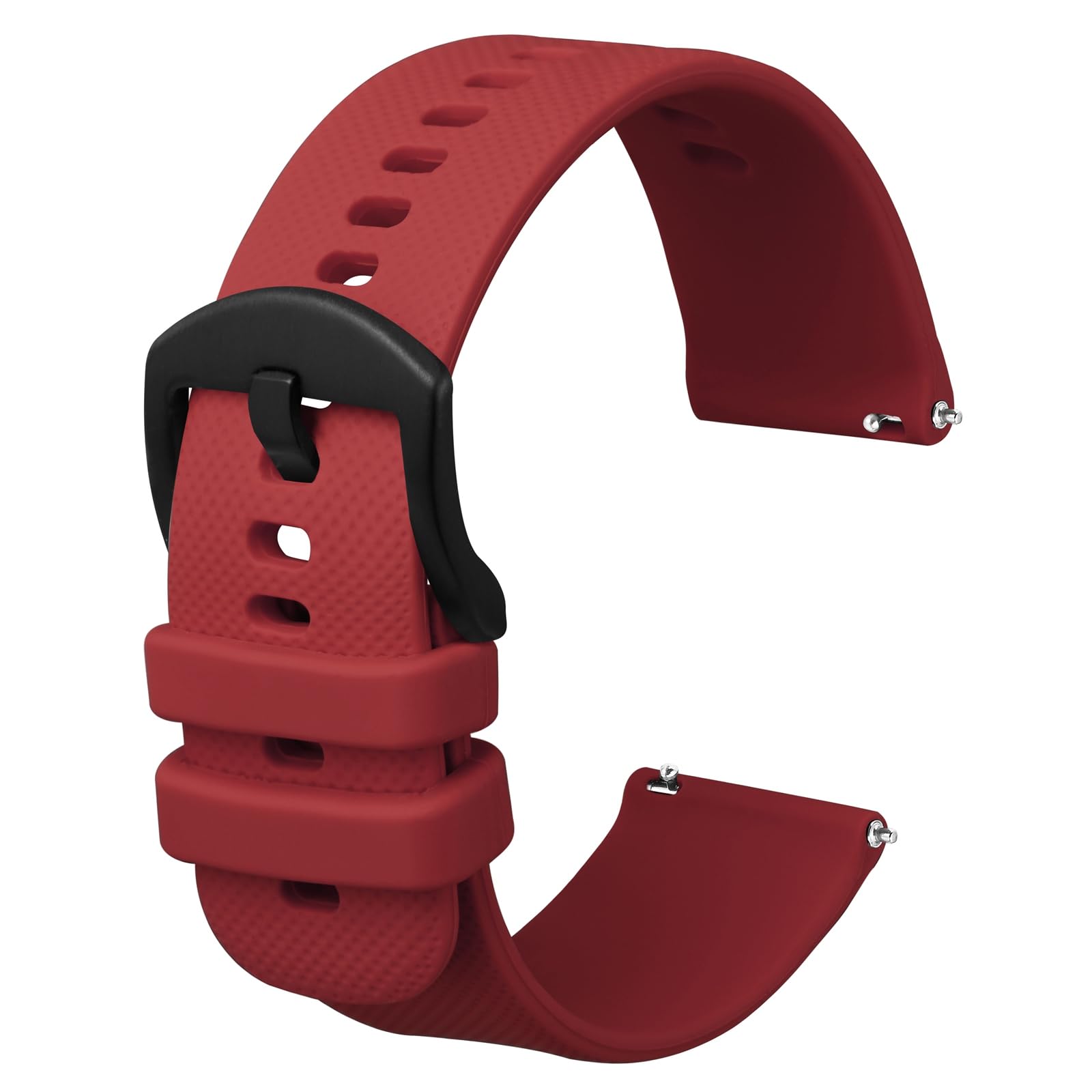 Anbeer Silikon Uhrenarmbänder für Herren Damen, Ersatzarmbänder mit Schnellverschluss 16mm 18mm 19mm 20mm 21mm 22mm 24mm