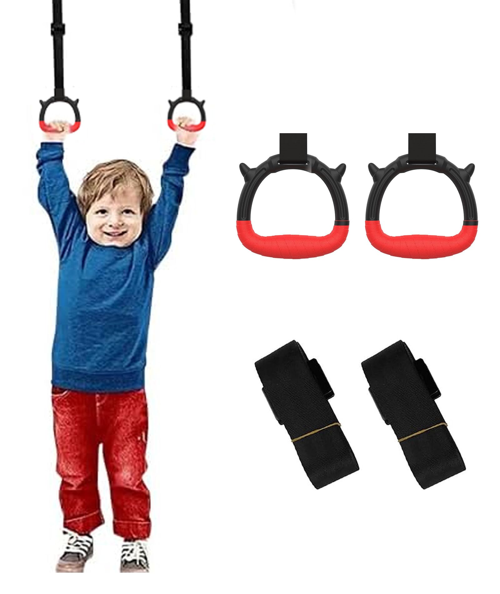 Gymnastic Rings for Kids, Gymnastics Rings, Adjustable Gymnastics Equipment for Kids Gymnastic Ring Heavy Duty Nylon Webbing Strap Max Loading 360lbs Home Fitness Equipment for Kids (B0DFCWQZ1R) Amazon Price History, Amazon Price Tracker